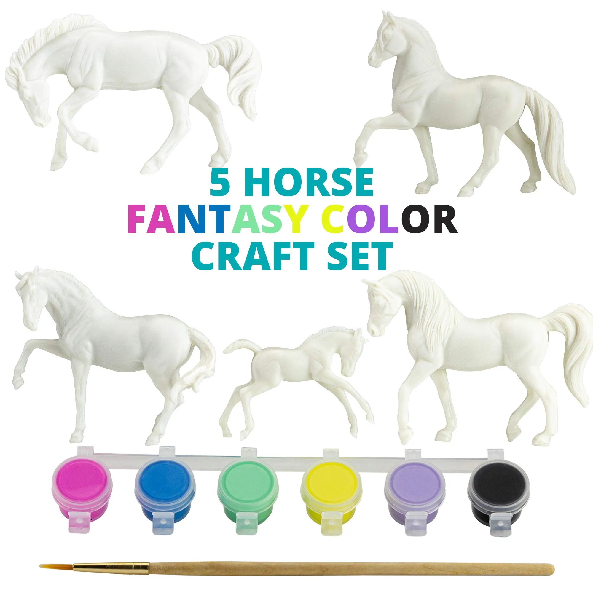 Horses Stablemates Fantasy Horse Paint Set | 5 Piece Set | 1:32 Scale | Model...