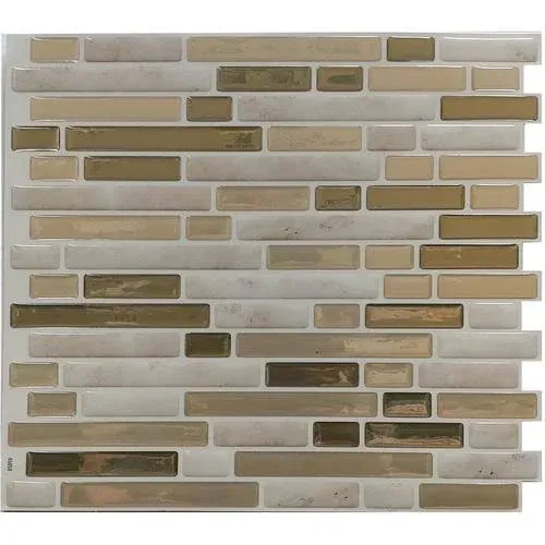 Peel & Stick Vinyl Backsplash Small Mosaic Brown (Pack of 3)