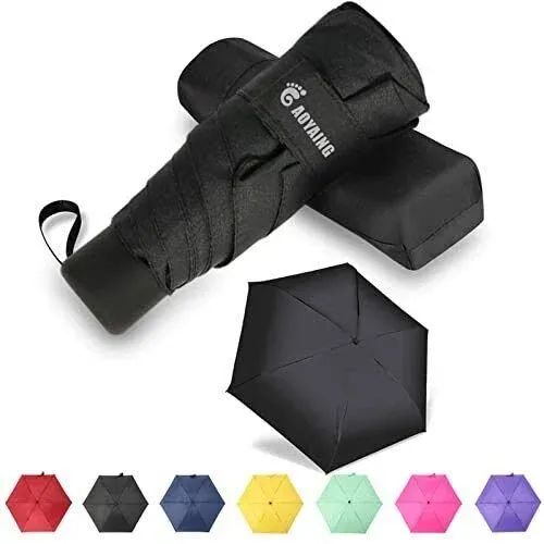 Small Mini Umbrella with Case by GAOYAINIG Light Compact Design Perfect for T...