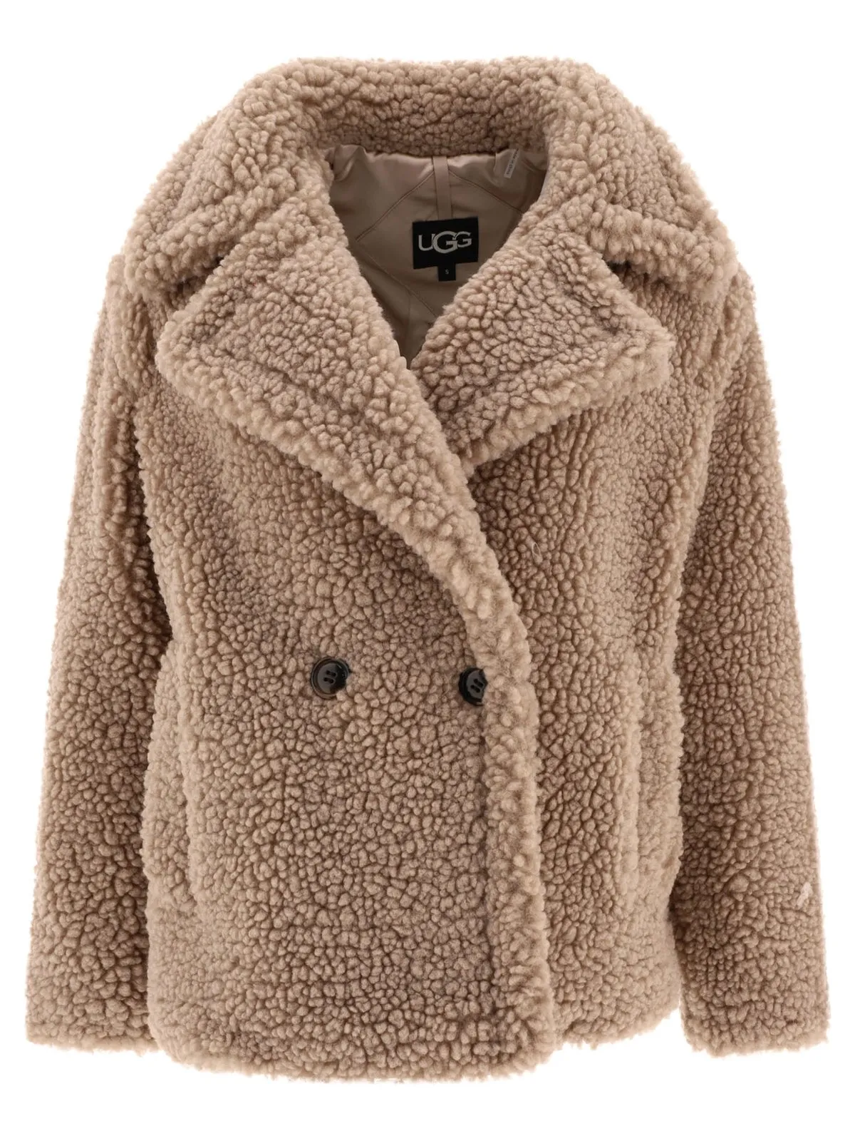 UGG Double Breasted Short Teddy Coat