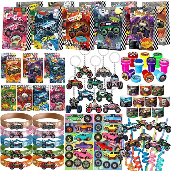 Monster Truck Car Party Favors Set Truck Cars For Kids Truck Car Themed Birthday