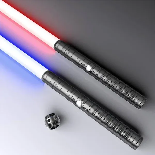 Lightsabers Alloy Metal Hilt RGB 15 Colors FX Sound Type-C Rechargeable Heavy...