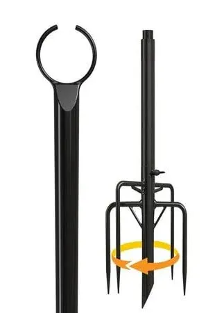 String Light Poles Circle, 9FT Light Poles for outside String Lights with 2 in 1