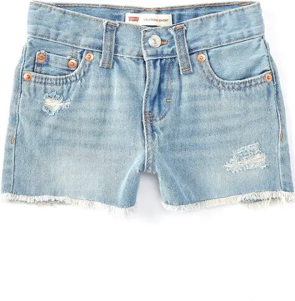 Levi's Girls Girlfriend Fit Denim Shorty Shorts