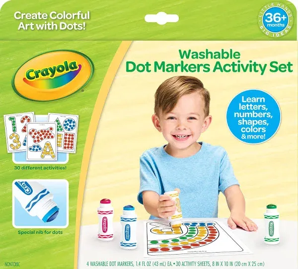 Crayola BIN811494 Washable Dot Markers Activity Set