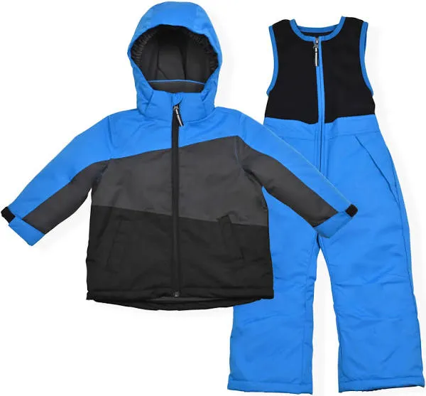 Arctic Quest Boys Ski Jacket and Snowbib Snowsuit Set 2 Piece Zip Up Jacket and Overall Snowsuit Set