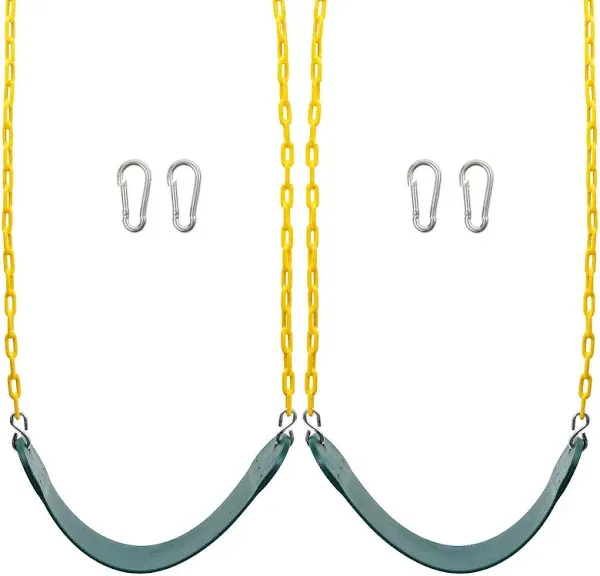 Sunnyglade 2PCS Swings Seats Heavy Duty with 66&#034; Chain, Playground Swing Set...