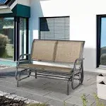 2-Person Outdoor Glider Bench Double Rocking Chair