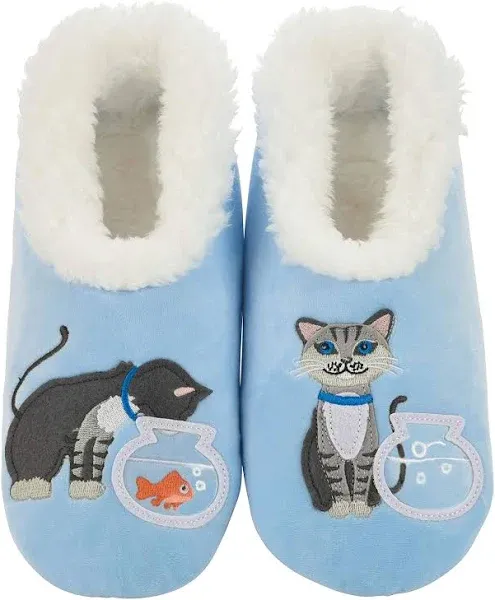 Women's Simply Pairables Cozy Snoozies® Blue Cat Fishbowl