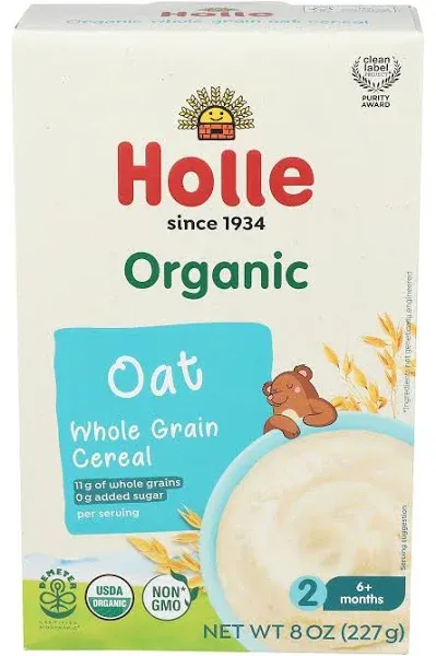 Holle Organic Whole Grain Oat Cereal