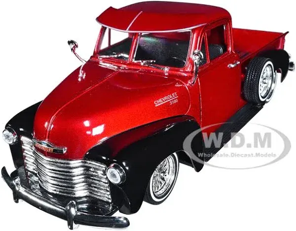 Welly We22087lrw-Bkm<wbr/>rd Chevrolet - 3100 Pick-Up Low Rider 1953 - Red Met Black -