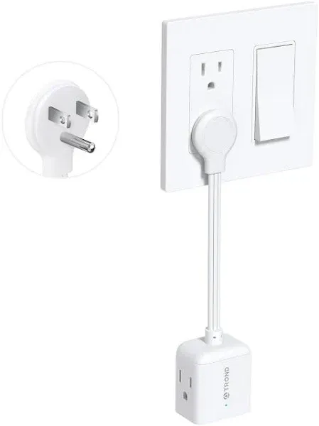 TROND Flat Outlet Extender with 6 Inch Cord Multi Plug Wall Outlet Splitter