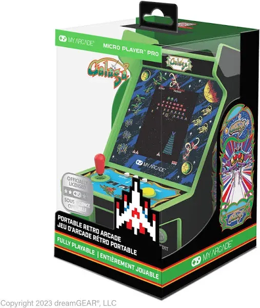 New My Arcade DGUNL-4195 Galaga Micro Player Retro Arcade Machine 