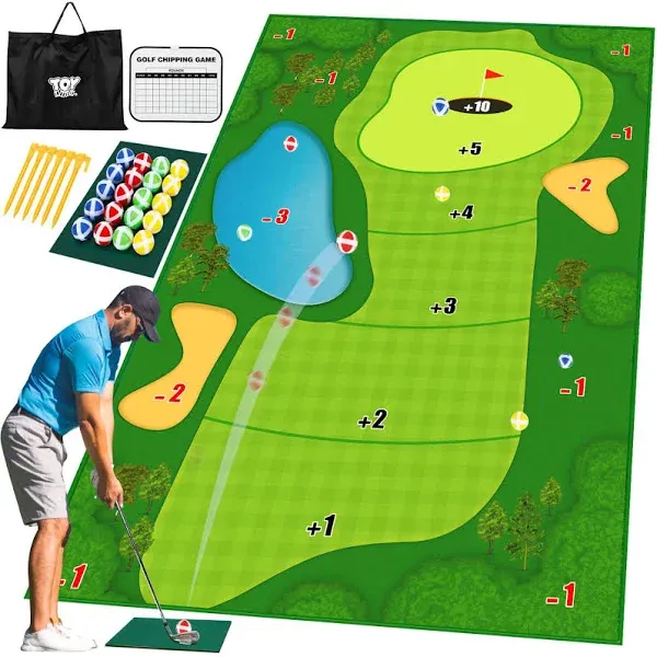 Chipping Golf Game Mat Set