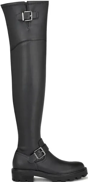 Nine West Women's Nans Lug Sole Over The Knee Boots