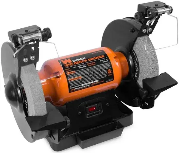 WEN Products 4.8-Amp 8-Inch Single Speed Bench Grinder with LED Work Lights