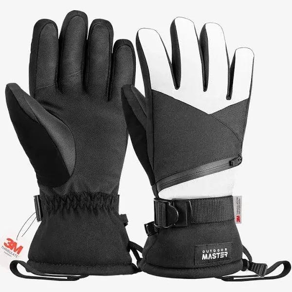 OutdoorMaster 3M Thinsulate Waterproof Windproof Ski Gloves