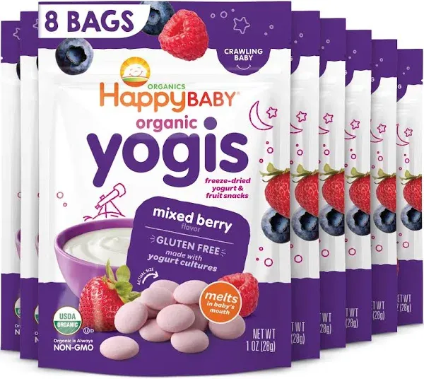 Happy Baby Organics Yogis Freeze-Dried Yogurt & Fruit Snacks