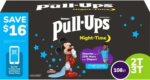 Huggies Pull-Ups Nighttime Training Underwear for Boys