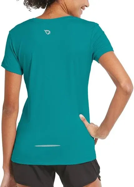 BALEAF Women's Short Sleeve Running Workout Shirts Athletic Tops Lightweight Quick Dry Training Yoga Crewneck