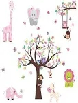 DEKOSH Baby Nursery Wall Decal - Jungle Animal Wall Stickers for Kids Room