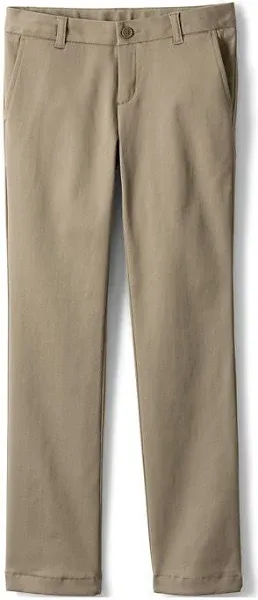 Lands' End Girls' Plain Front Stretch Chino Pants