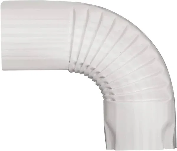 VYH Downspout Gutter Elbows 2x3-90 Degree (90 Degree 2x3 Low Gloss White) 2x3