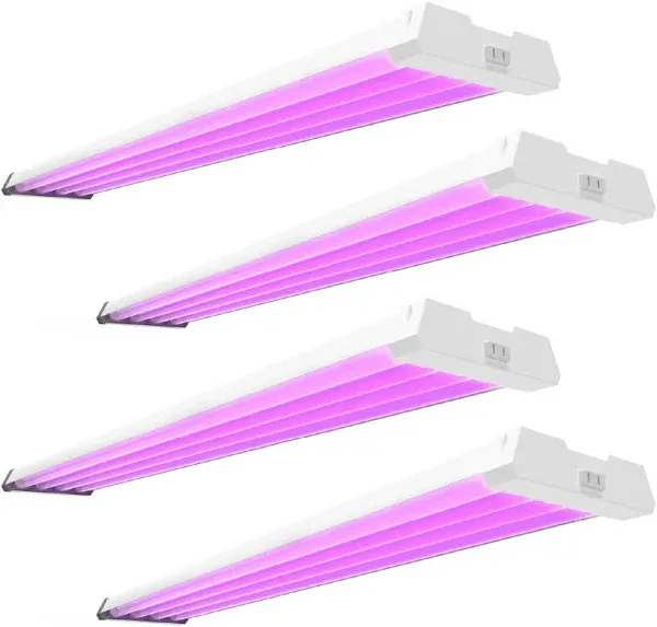 Sunco Lighting 4ft LED Grow Lights Full Spectrum for Indoor Plants 80W Integrated Suspended Fixture Plug in Linkable for Indoor Greenhouse Year