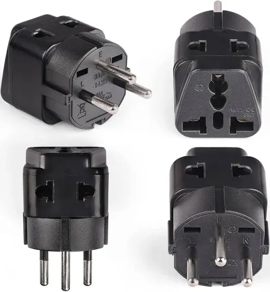 OREI 2 in 1 USA to Israel Travel Adapter Plug