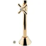 Kingston Brass CC83252X 1/2" Sweat, 3/8" O.D. Compression Straight Shut-Off Valve with 5" Extension, Polished Brass