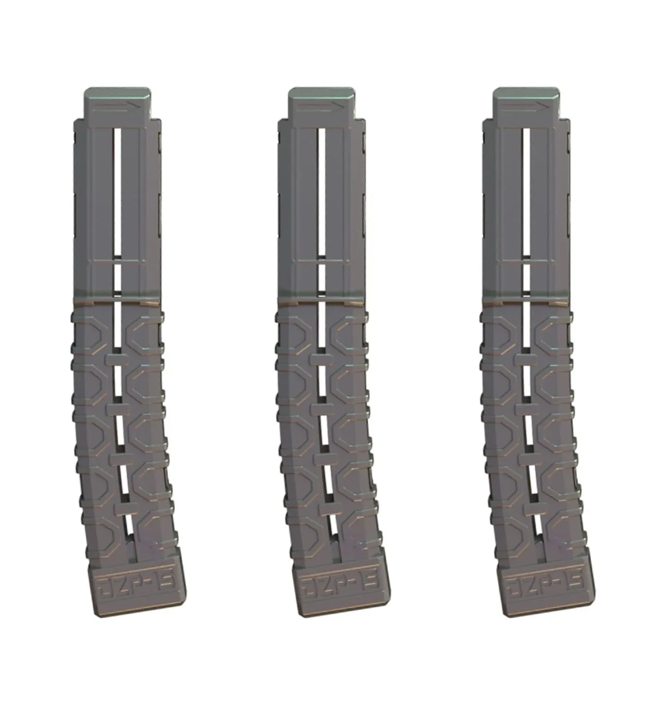 DART ZONE Pro-Series 3 x 15-Round Half Length Darts Magazine for Toy Foam Blasters & Guns – Compatible with the Pro-Series Adventure Force Gun