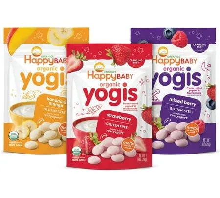 HappyBABY Organics Yogis Melts Variety Pack, 1oz, 3ct. - Sam's Club