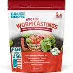 Back to The Roots 100 Organic Made in USA Worm Castings All Natural Plant Fertilizer and Soil Enhancer 5lb Value Pack