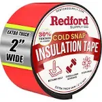 Redford Supply Co. 2 inch Pipe Insulation Tape - Weather Resistant Water Pipe Wrap Tape - Outdoor Water Pipe Insulation Wrap, Insulation Tape for