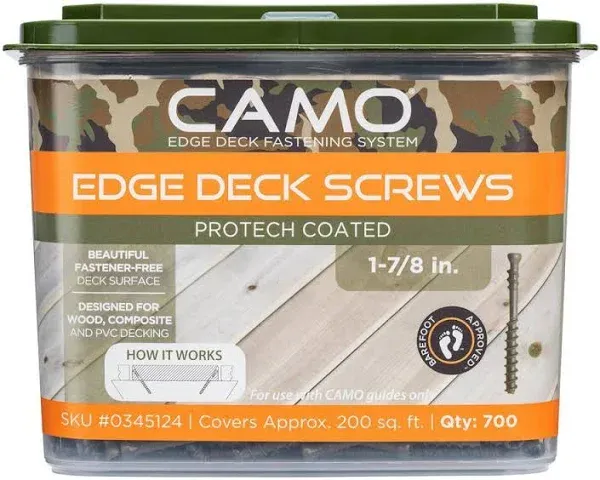 CAMO Edge Deck Screw ProTech Coated Trimhead Marksman Pro Tool 700-Count 1-7/8in