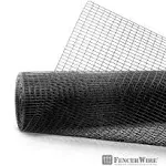 Fencer Wire 2 ft. x 100 ft. 16-Gauge Black PVC Coated Welded Wire Mesh Size 0.5 in. x 1 in.