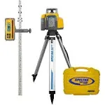 Spectra Precision LL300S-27 Laser Level - with HL760 Receiver, GR152 Rod (inches), Tripod and Case