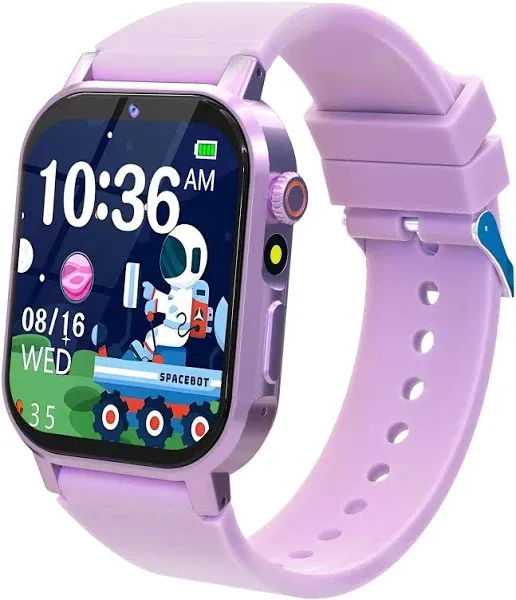 Kids Smart Watches Girls 4-12 Gift, 32 Puzzle Games, 1.69" HD Touch Screen, Camera, Music & Video Player, Pedometer, Alarm Clock, Calculator, Audiobooks, Birthday Gifts for 8 9 10 Years Old Girl Toys