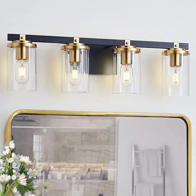 Bathroom Vanity Light Fixtures 4 Light Modern Vanity Lights for Bathroom Matt...