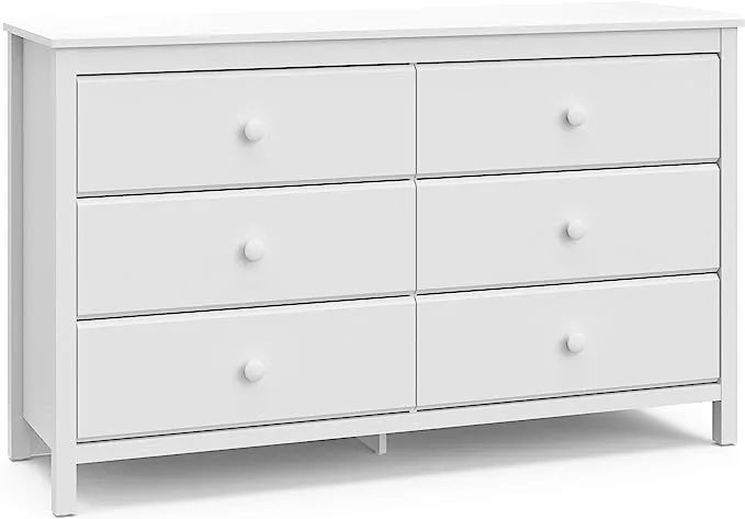 Storkcraft - Alpine 6-Drawer Double Dresser - White