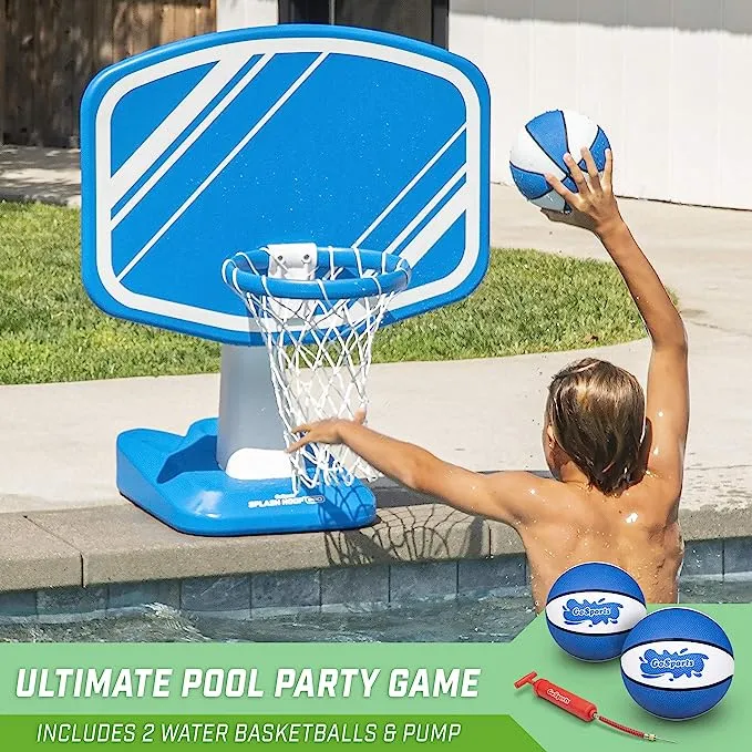 GoSports Splash Hoop Pro Swimming Pool Basketball Game - Blue