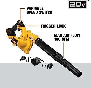 DEWALT 20V MAX Li-Ion Compact Jobsite Blower Kit DCE100M1 New