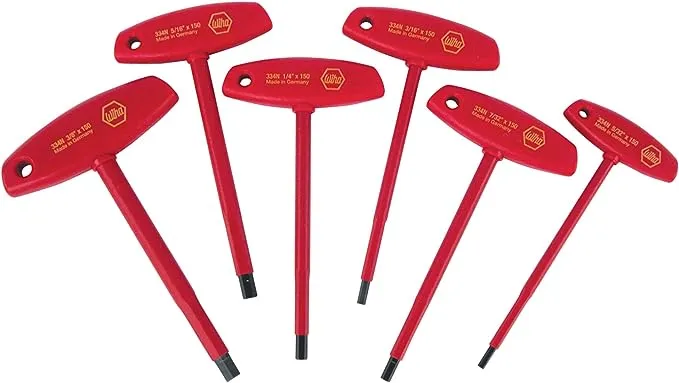 Wiha 33490 Insulated T-Handle Hex inch 6 Piece Set