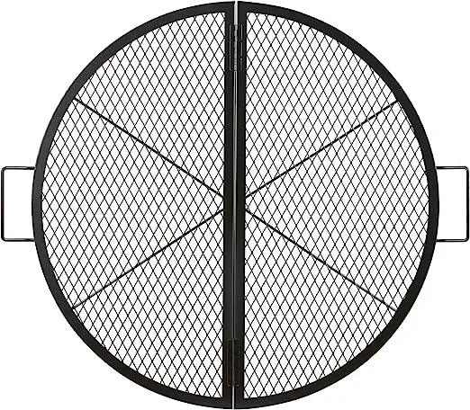 VEVOR X-Marks Fire Pit Grill Grate, Foldable Round Cooking Grate, Heavy Duty Steel Campfire BBQ Grill Grid with Handle and Support X Wire, Portable Camping Cookware for Outside Party, 36 Inch BlackVEVOR X-Marks Fire Pit Grill Grate, Foldable Round Cooki…