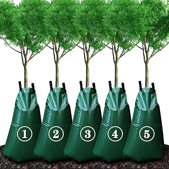 KONIGEEHRE 20 Gallon Tree Watering Bags, Reusable, Heavy Duty, Slow Release Water Bags for Trees, Premium PVC Tree Drip Irrigation Bags 5 PackKONIGEEHRE 20 Gallon Tree Watering Bags, Reusable, Heavy Duty, Slow Release Water Bags for Trees, Premium PVC Tr