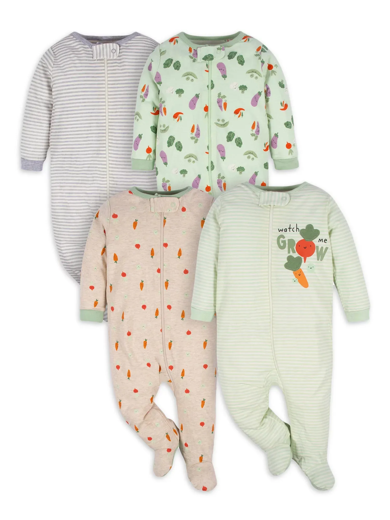 Gerber Baby-Girls 4 Pack Sleep 'N Play Footie