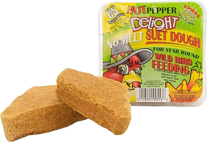 C&S Hot Pepper Delight No Melt Suet Dough 11.75 Ounces, 12 Pack