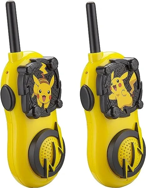 eKids Pokemon Walkie Talkies Pikachu Toys FRS Walkie Talkies for Kids Long Range Static Free Easy to Use For Indoor and Outdoor Games