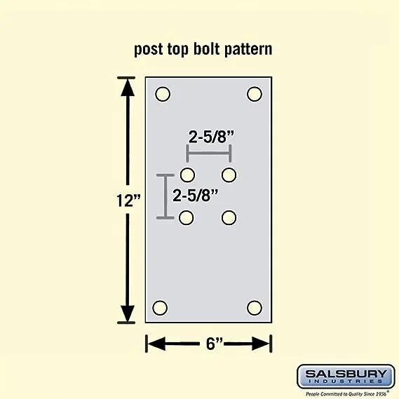 Salsbury Industries - 4895BLK - Standard Mailbox Post - In-Ground Mounted, Black