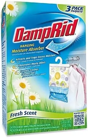 DampRid Pure Linen Hanging Moisture Absorber, 3 Pack, For Fresher, Cleaner Air in Closets